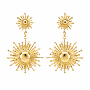 Double Soleil Drop Earrings