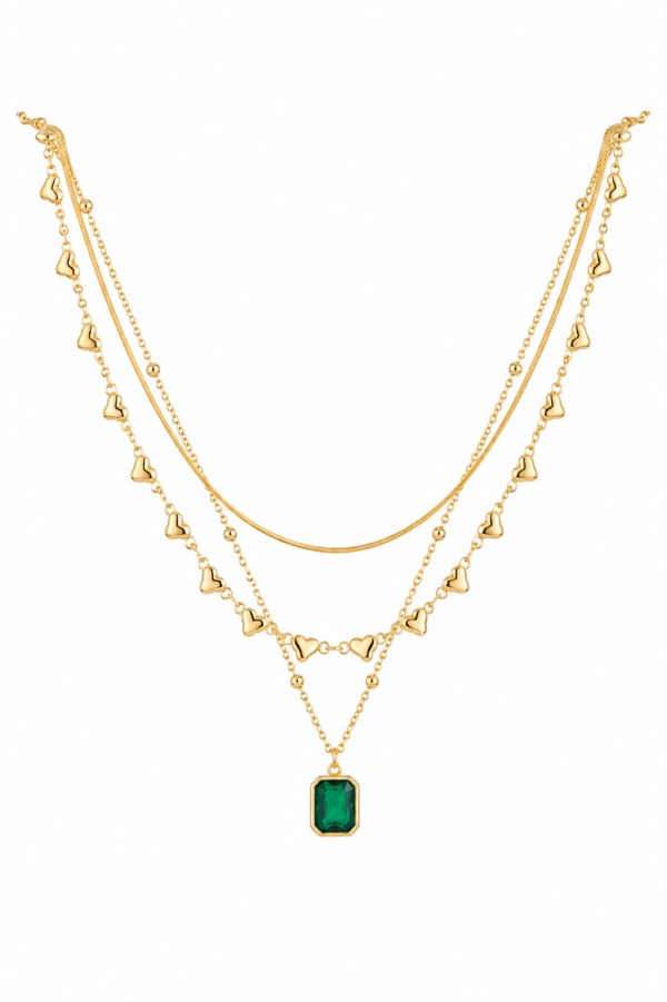 The Emerald Heart Layer Necklace