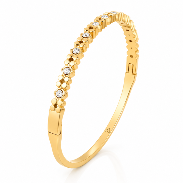 The Petal Crystal Bangle