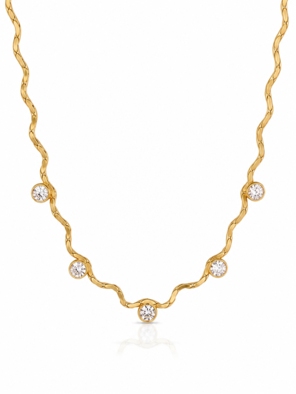 Wave Chain Diamond Station Choker